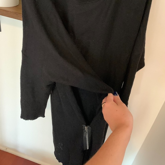 Black Turtleneck Zipper Dress - Picture 4 of 5